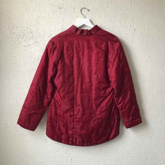 Vintage Gin Chiao Red Kimono Jacket Size Large - Picture 5 of 7